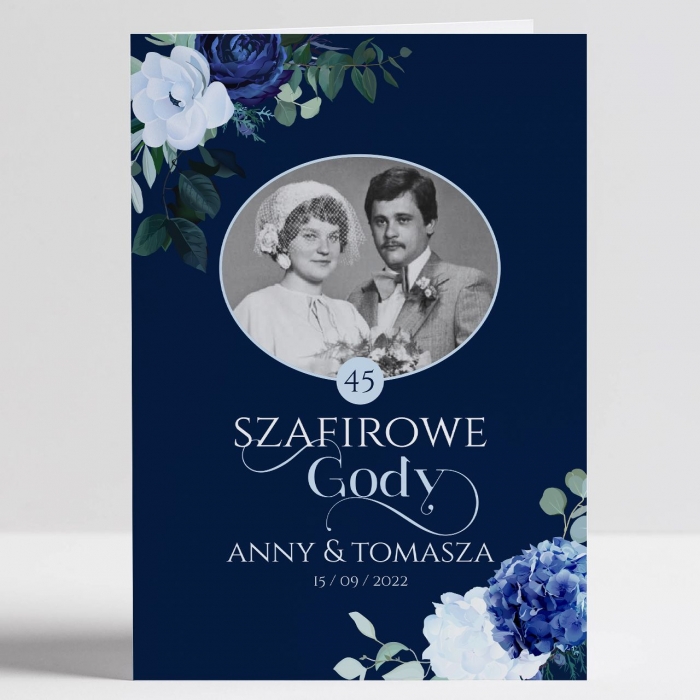 Kartka na 45 rocznicę ślubu ZE ZDJĘCIEM