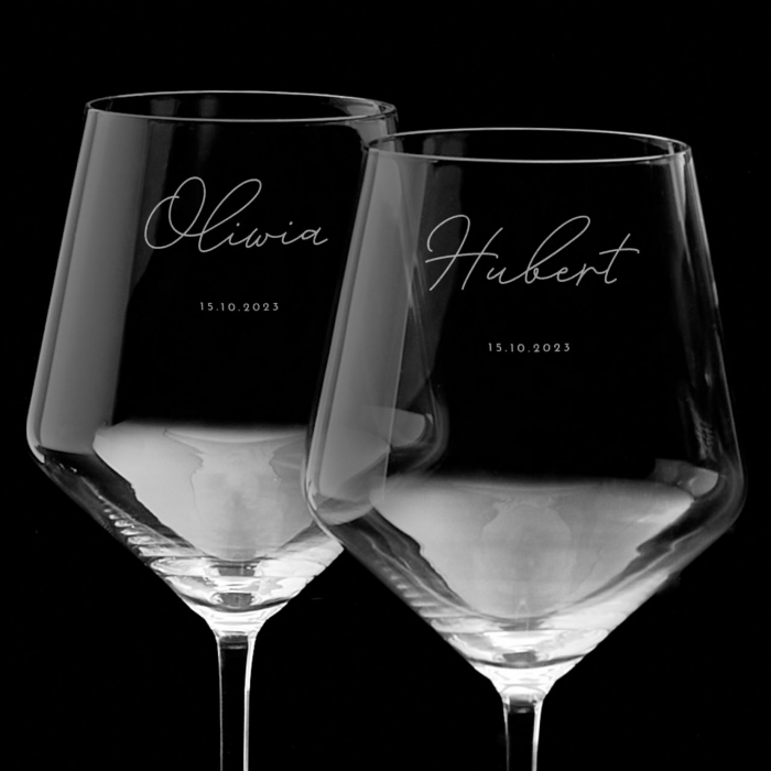 Duże KIELISZKI Z GRAWEREM NA ŚLUB